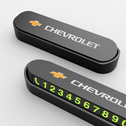 Car Temporary Parking Card Phone Number Card Plate For Chevrolet Captiva Colorado Cruze Spark Malibu Trax Aveo Car Accessories