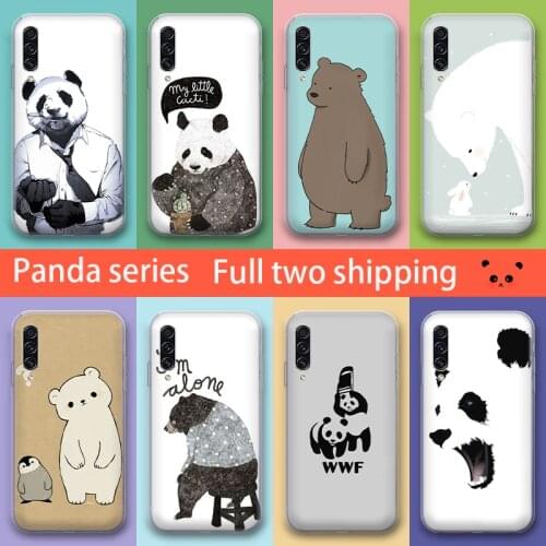 Panda and bear Phone Case For Samsung Galaxy A51 A71 A50 A70 A20 A30 A40 A10 A20E J4 J6 A6 A8 A7 A9 2018 soft tpu cover