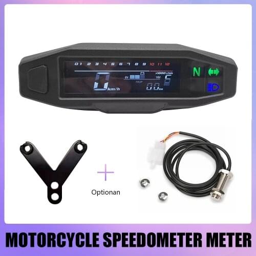 Motorcycle Meter Speedometer 1200RPM 5 Gear Oil Level 12V LCD Display Voltage Switching Motorcycle Odometer for Russian KR200