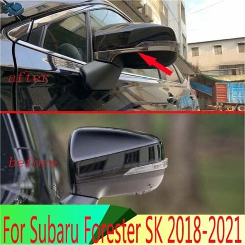 For Subaru Forester SK 2018 2019 Decorate Accessories Stainless Steel Side Mirror Rear View Wing Chrome Cover Trim