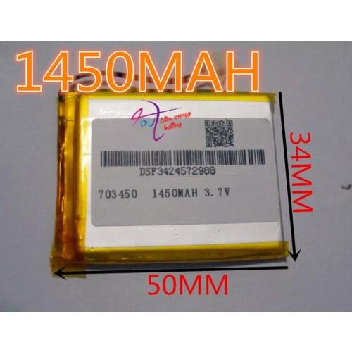 Cheap MP3 battery 1450mah 3.7V lithium polymer battery 703450 073450 GPS mobile power battery