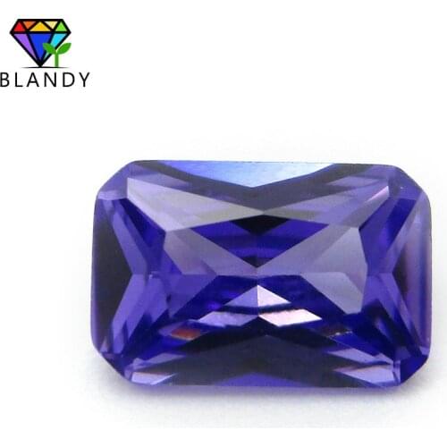 Hot Sale 4*6~13*18mm Octangle Shape 5A Grade Purple CZ Stone Cubic Zirconia Stone Purple Color Synthetic Gems For Jewelry
