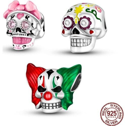 Hot New Products 2021Arrival 100% Real 925 Sterling Silver Skeleton Beads Fit Original 3mm Bracelet DIY Jewelry