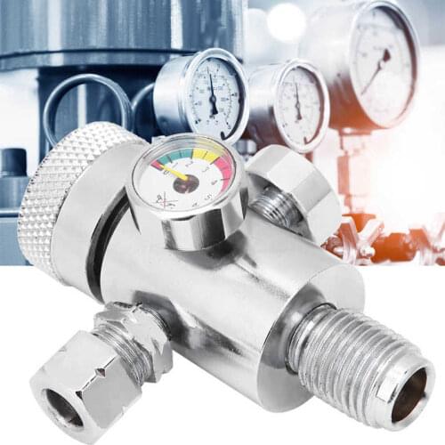 Alloy Chrome-Plated Acetylene Pressure Reducer Acetylene Pressure Gauge Regulator Gas Pressure Reducer