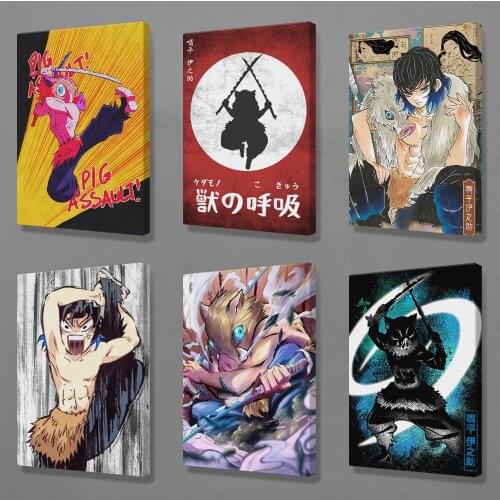 Inosuke Hashibira Kimetsu no Yaiba wall Art canvas decoration poster prints For living room home bedroom decor painting