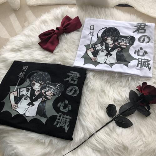 Japanese Anime Demon Slayer T Shirt Women Ulzzang Harajuku Shirt 90s Cartoon Graphic Kimetsu No Yaiba Kawaii T-shirt Female tees