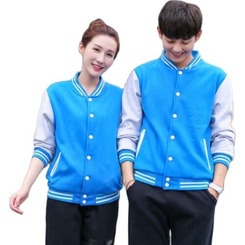 New Men Women Baseball Jacket Couples Casual Outerwear Coats Spring Autumn Fashion Patchwork Single-breasted Baseball Uniform