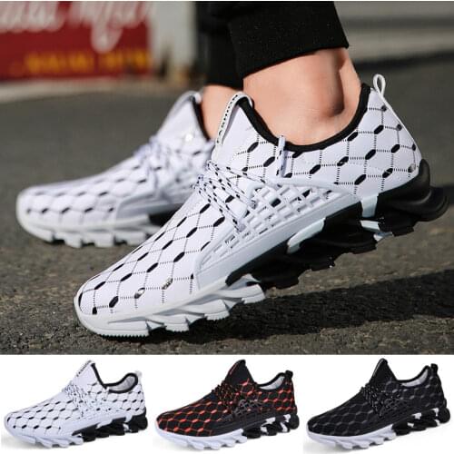 Men Sneakers Fashion Walking Shoes Rhomboid Comforty Leisure Jogging Shoes Breathable Footwear Size 39-47