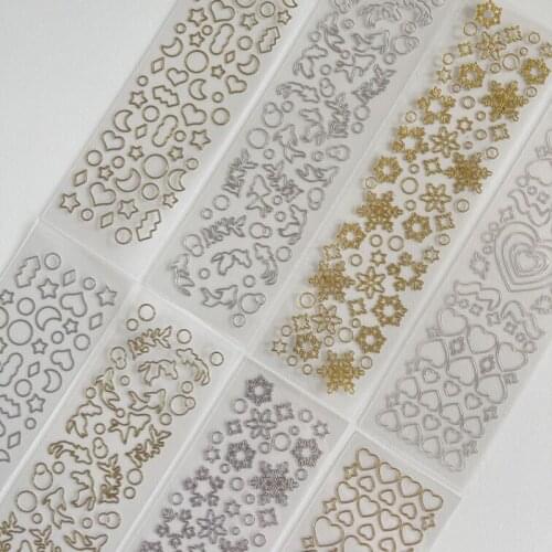 Ins Gold And Silver Edge Cute Stickers Love Butterfly Star Photo Diy Paster Children Stationery Creative Decorative Sticker