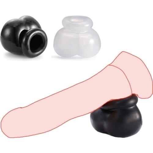 Man Scrotum Bondage Ball Stretcher Penis Rings for Men Erection Sex Time Lasting Chastity Cage Scrotum Sleeve Cock Ring Sex Toys