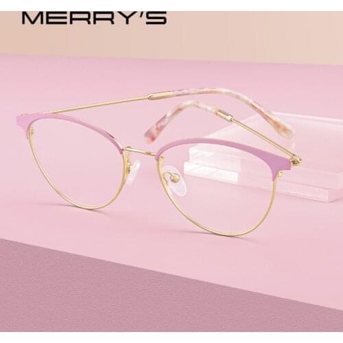MERRYS DESIGN Women Retro Cat Eye Glasses Frame Fashion Ladies Eyeglasses Myopia Prescription Optical Eyewear S2132