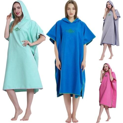 Surfing Vacation Adults With Hood Poncho Robe Robe Sunscreen Water Absorb Quick Drying Gift Swimming Wetsuit Changing Outdoor
