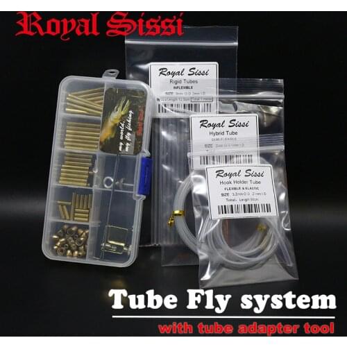 Tube fly tying system combo with fly tube adapter tool & brass tubes conehead &linner tubes salmon steelhead fly tying materials