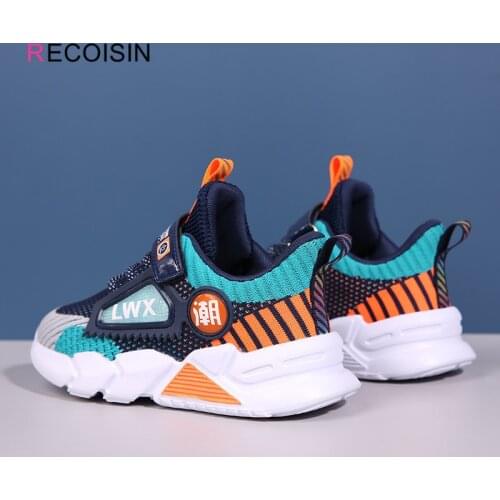 RECOISIN 2020 Autumn Chlidrens Sneakers Breathable Mesh Sports Shoes For Boys Fashion Casual Sneakers Boys Running Shoes