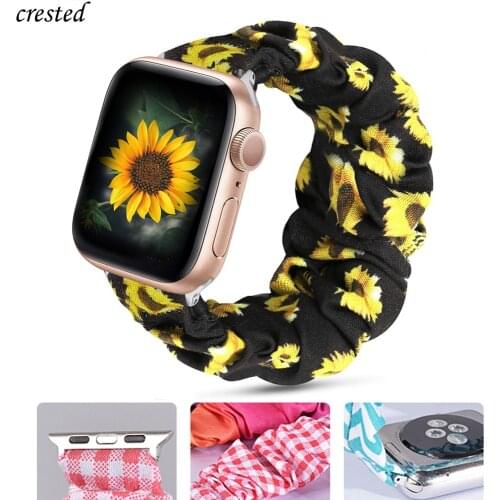 Scrunchie Strap for Apple watch band 40mm 44mm iWatch band 38mm 42mm women belt bracelet Apple watch 5 4 3 2 42/44 38/40 mm