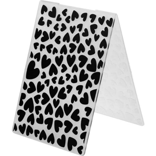 Love Heart Pattern DIY Plastic Scrapbook Embossing Template Cake Stencils Card DIY Craft Embossing Folders