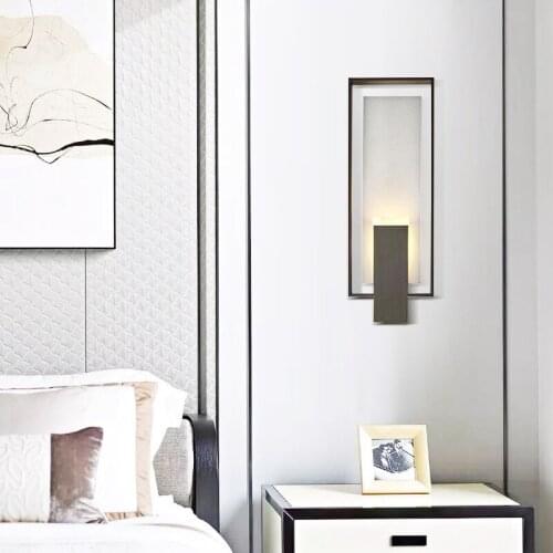 Modern minimalist living room wall lamp Creative design Restaurant study Zen lamps Bedroom bedside lighting