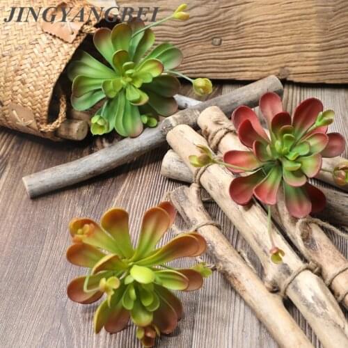 Succulent Plants Lotus Artificial Flower Home Decoration Table Coffee Vase Floral Furnishings Wedding Decor