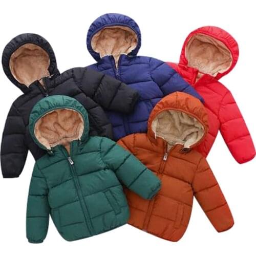 Autumn And Winter New Kids Snow Overalls Baby Boys Girls Long Sleeve With Hoodie Thick Wind-Proof Warm Coats Down Jackets 2-6Y