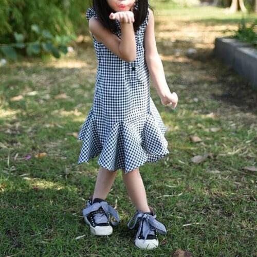 Vintage plaid dress for girls A-line tutu dress summer little girls clothing children costumes bebe vestidos/baby jurk/Babykleid