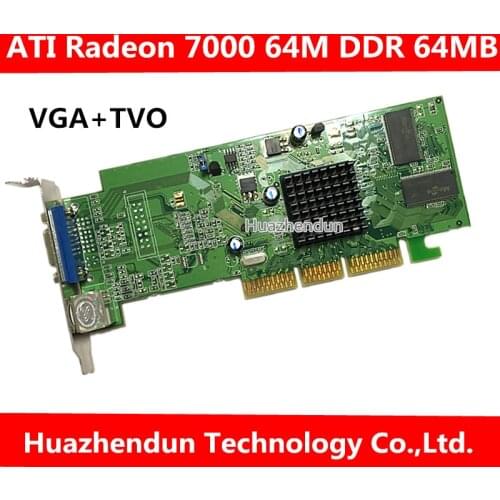 High Quality ATI Sapphire Radeon 7000 64M DDR 64MB AGP VGA Video Card With interface VGA+TVO