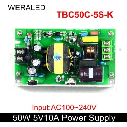 Factory Price 5V 10A 50W LED Car Display Power Supply Input AC110V/220V , Work for P4.75/P4/P5/P7.62/P10 LED Display Module