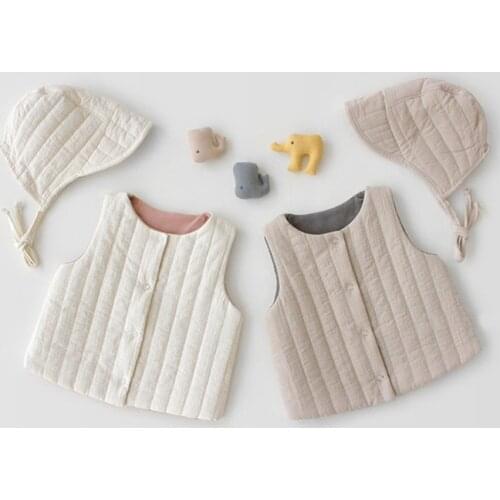 Vest For Boy Girls Stand Collar Embroidery Dog Polar Fleece Kids Baby Vest Outerwear Coats Children Waistcoats 2-7Y toddler tops