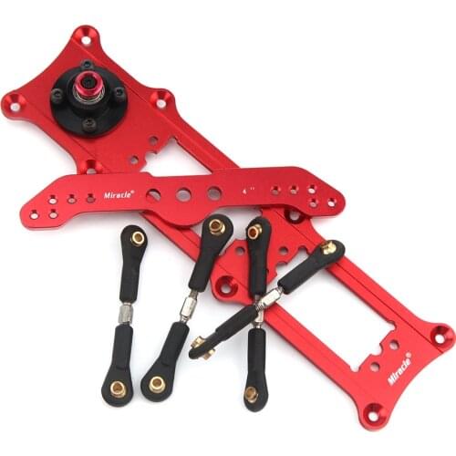 1 Set Miracle Alu Alloy Anodized Dual Servo Rudder Mount/Rudder Tray w/4" Double Arm kit for RC Model