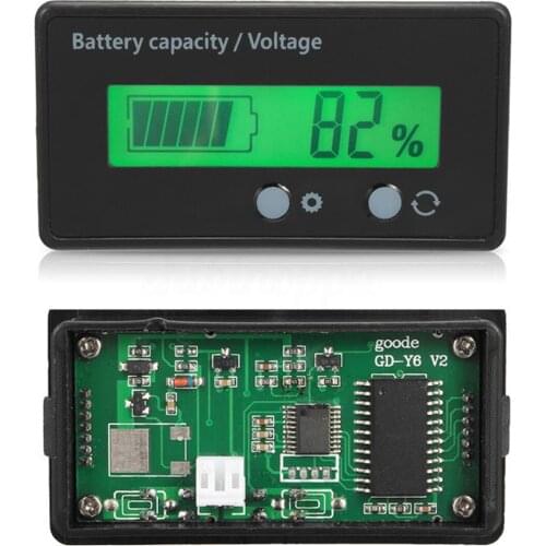 1pc 12V LCD Battery Capacity Indicator Power Meter Acid Lead Lithium Battery Detector Voltage Range Tester Voltmeter