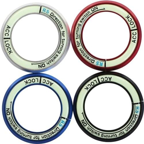 1 Piece Luminous Aluminous Alloy Car Ignition Key Protective Ring Sticker Case for Hyundai Solaris Accent Ix35 ELANTRA Sonata