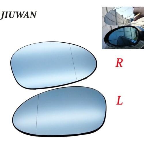 2 Pcs Car Heated Anti-glare Anti-fog Wide Angle Glasses Side Wing Rearview Bule Mirror Lens Fit For BMW E90 2005 2006 2007 2008