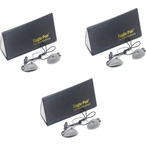 3pcs IPL Eye Protective Glasses Metal Laser Cosmetolog Safety Goggles OD7+ 190nm-14000nm for Laser Hair Removal Treatment