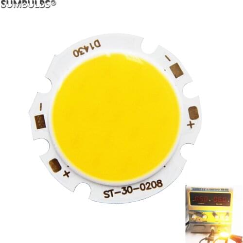 30mm Round LED COB Indoor Light Source 3W 6V 500mA Warm Shite 3000K Ra80 for Restaurant Desk Lamp DIY Spotlight