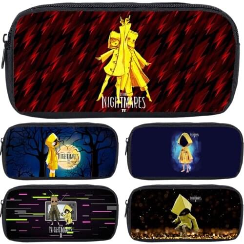 3D Little Nightmares 2 Pencil Case Boys Girls Pen Bag Kids Pen Box Women Cosmetic Bag Students Stationery Storage Box School Bag