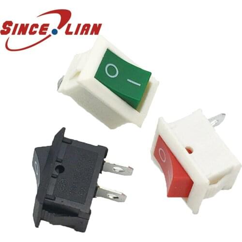 50PCS ST159 Roc 6A 250V ON-OFF Black/White/Red /green Power Button 21mm*15mm 2PIN Ship Type Switches Free Shipping