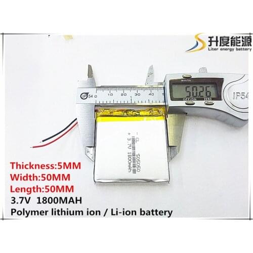 5pcs [SD] 3.7V,1800mAH,[505050] PLIB ( polymer lithium ion battery ) Li-ion battery for tablet pc,GPS,mp3,mp4,cell phone,speake