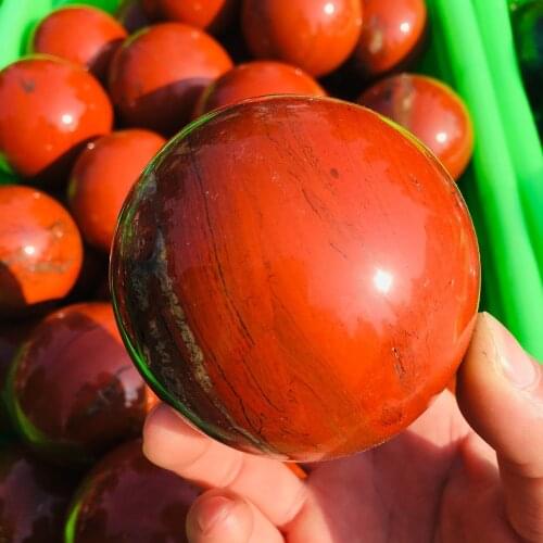 60mm Natural quartz crystal red jasper crystal ball as healing gift