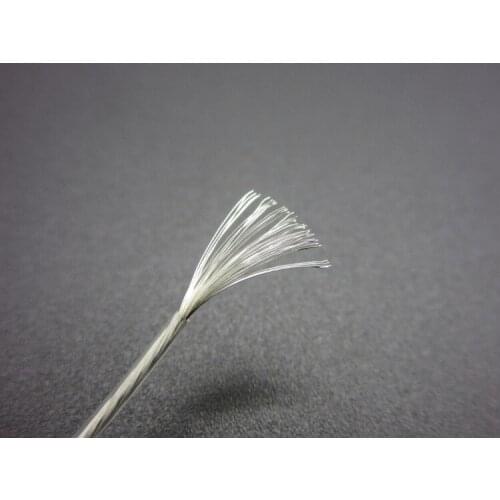 6N single crystal silver plated wire DIY headphone cable DIY upgrade line Fever line transparent black 10meters