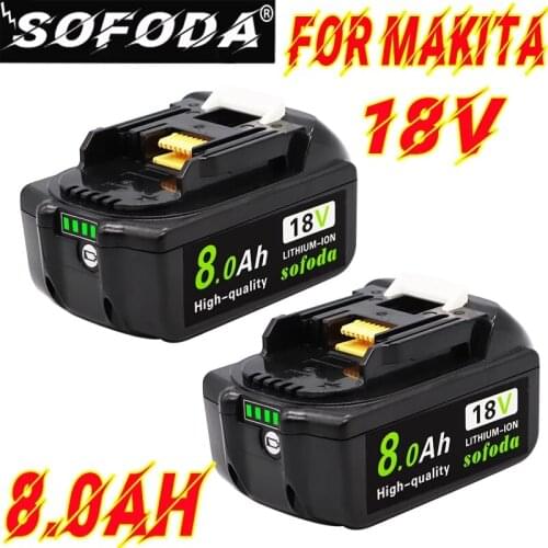 BL1860 Rechargeable Battery 18 V 8000mAh Lithium ion for Makita 18v Battery BL1840 BL1850 BL1830 BL1860B LXT 400+charger