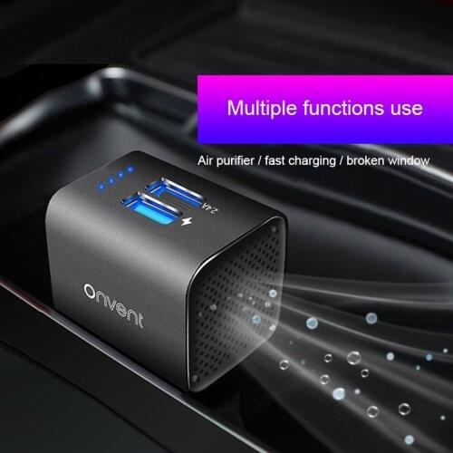 MWdao car air purifier vehicle air ionizer negative ion ozone ozonizer odor eliminator usb for car