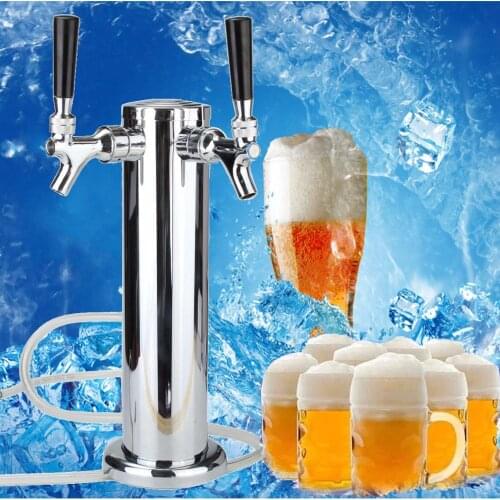 Towers Tap Duel Faucet Draft Chrome Mirror Polished Double Stainless Steel