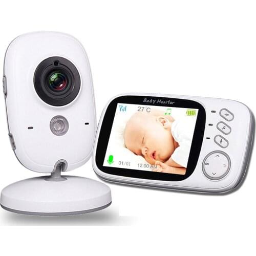 Wireless Video Color Baby Monitor with 3.2Inches LCD 2 Way Audio Talk Night Vision Surveillance Security Camera Babysitter VB603