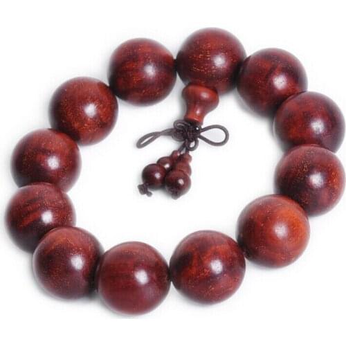 Blood Sandalwood Beads with Water Ripple Venus Tibetan Buddhism Amulet Bracelet