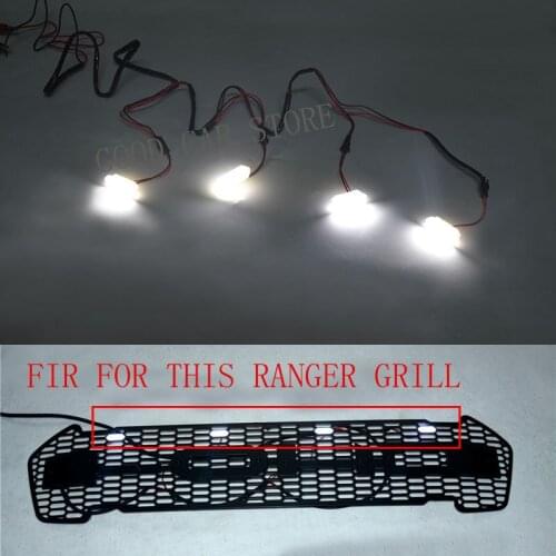 CRAR STYLING 4pcs/set front racing grille led white yellow led fit for ford ranger grill 2015-2017 car
