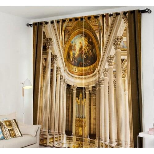 European simplified design 3D Window Curtains Living Room Luxury Bedroom Customized size Drapes Rideaux Cortinas pillowcase
