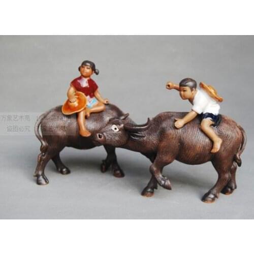 Ceramic ornaments COWBOY RIDING Geomantic Crafts for Recruiting Money Home safety prosperity Best wishes Decorative