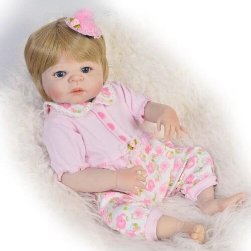 New Arrival 57cm Reborn Dolls Toy For Girl 23 inch Full Silicone Vinyl Newborn Doll Fashion Gift Realistic Reborn Christmas Gift