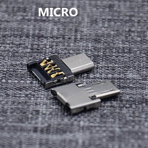Fast Transmission Metal Compatible with USB2.0 to Type C Micro OTG Adapter Practical Adapter Small and Convenient