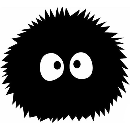 LLY-0285 Personality Car Sticker Spirited Away Dust Bunnies Modeling Decal PVC Creative Waterproof Cars Motorcycle Decor Decals