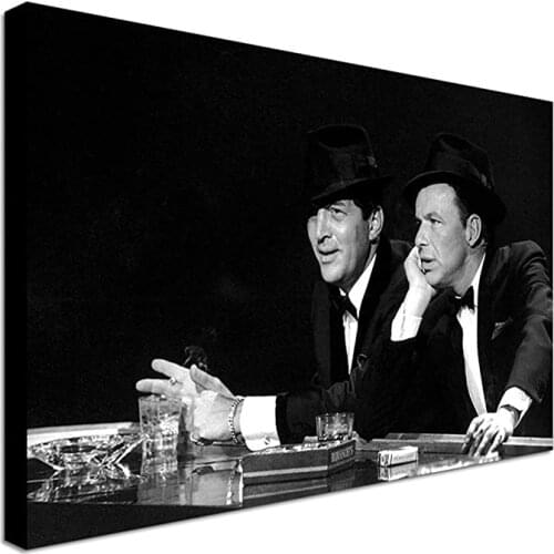 Wall Art Dean Martin and Frank Smoking Movie Poster Canvas Artwork Wall Decor Prints Painting Art Prints Picture Home Decoration